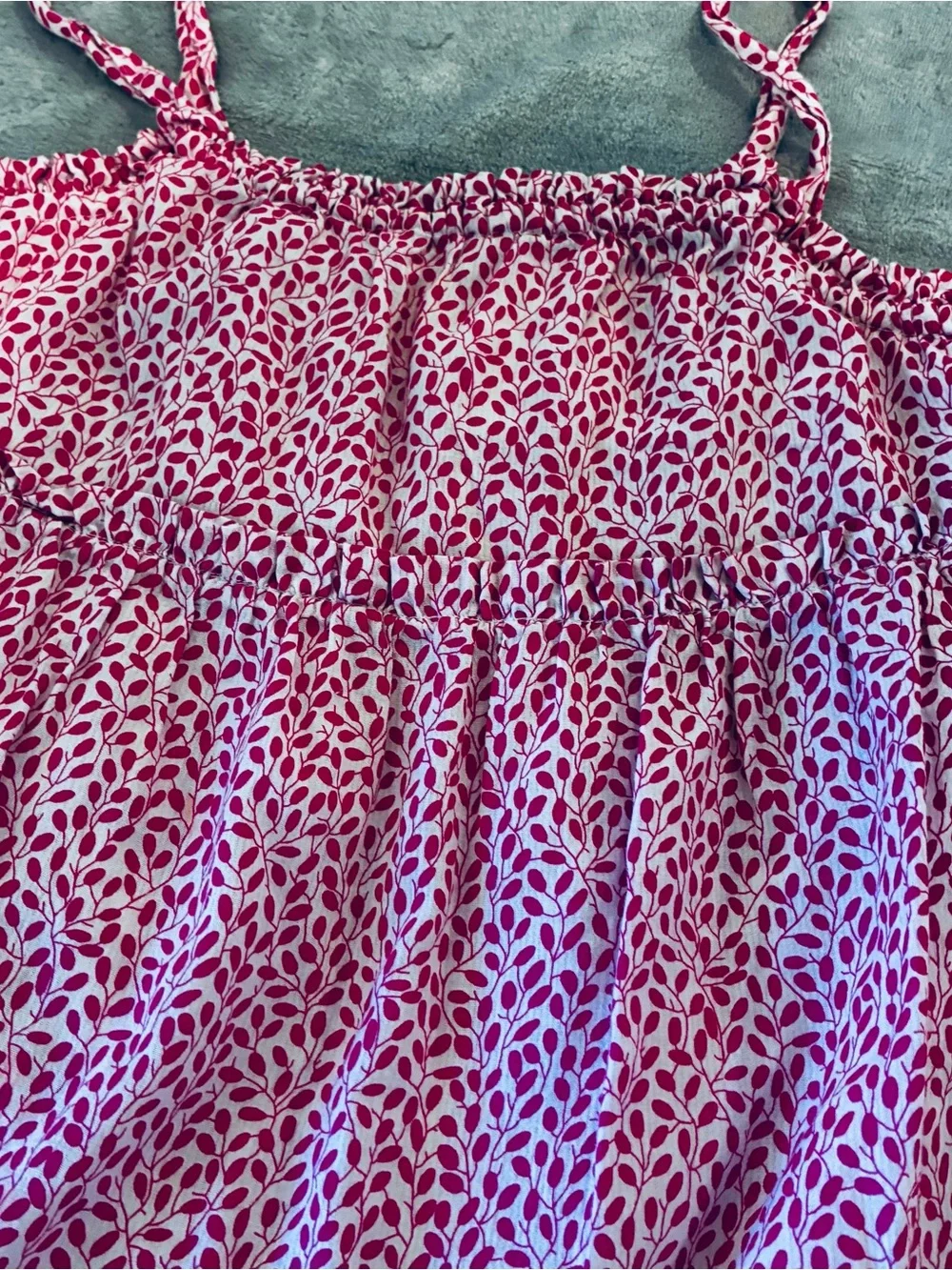 MINI BODEN  Pink White  Printed Tiered Sundress Pink Flowy Girls Size 8-9Y